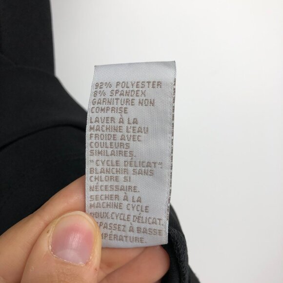 Tanjay Black Sleeveless V-neck beaded neckline tank top size S petite - Picture 9 of 12